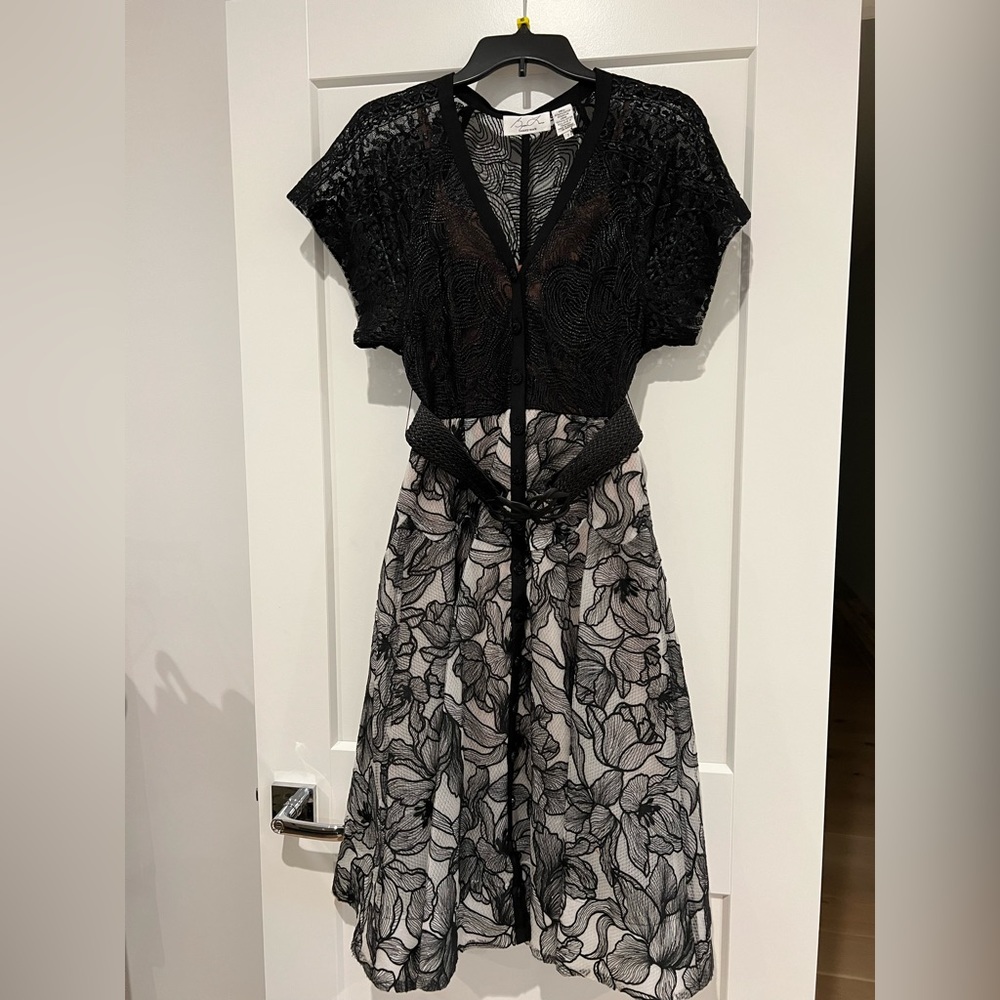 Anthropologie Byron Lars Floral Lace Dress with belt size  2